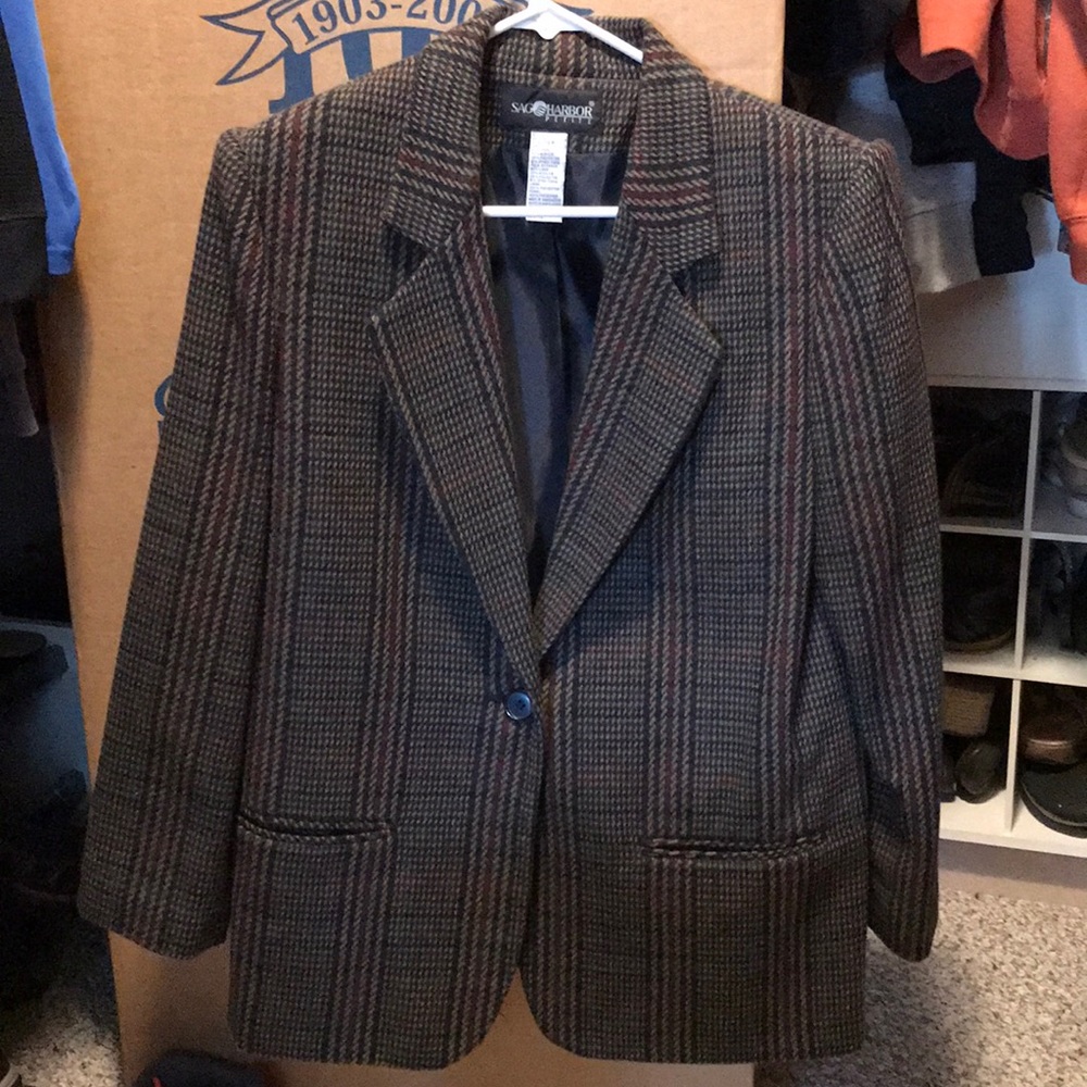 Ladies plaid blazer